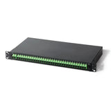 PSP PLC Splitter Fiber Optic Enclosure, long adapter panel construction, 19”1U