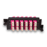 24-Port LGX Compatible Fiber Patch Panel with Numbered Ports, Preloaded with Magenta LC/UPC Adapters/Couplers
