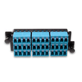 36-Port LGX Compatible Fiber Patch Panel with Numbered Ports, Preloaded with Aqua LC/UPC Adapters/Couplers