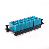 36-Port LGX Compatible Fiber Patch Panel with Numbered Ports, Preloaded with Aqua LC/UPC Adapters/Couplers
