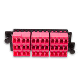 36-Port LGX Compatible Fiber Patch Panel with Numbered Ports, Preloaded with Magenta LC/UPC Adapters/Couplers