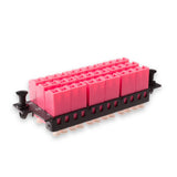 36-Port LGX Compatible Fiber Patch Panel with Numbered Ports, Preloaded with Magenta LC/UPC Adapters/Couplers