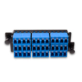 36-Port LGX Compatible Fiber Patch Panel with Numbered Ports, Preloaded with Blue LC/UPC Adapters/Couplers