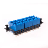 36-Port LGX Compatible Fiber Patch Panel with Numbered Ports, Preloaded with Blue LC/UPC Adapters/Couplers