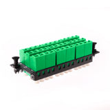 36-Port LGX Compatible Fiber Patch Panel with Numbered Ports, Preloaded with Green LC/APC Adapters/Couplers