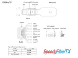 8 Fibers MPO Female Low Loss Multimode Fiber Loopback Module