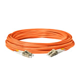 0.2dB LC/UPC to LC/UPC Multimode OM1 Duplex Fiber Patch Cable | Corning InfiniCor 300 Optical 62.5 µm Multimode Fiber | Orange OFNR Jacket