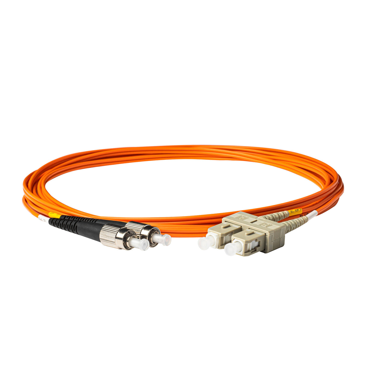 0.2dB SC/UPC to FC/UPC Multimode OM1 Duplex Fiber Patch Cable | Corning InfiniCor 300 Optical 62.5 µm Multimode Fiber | Orange LSZH Jacket