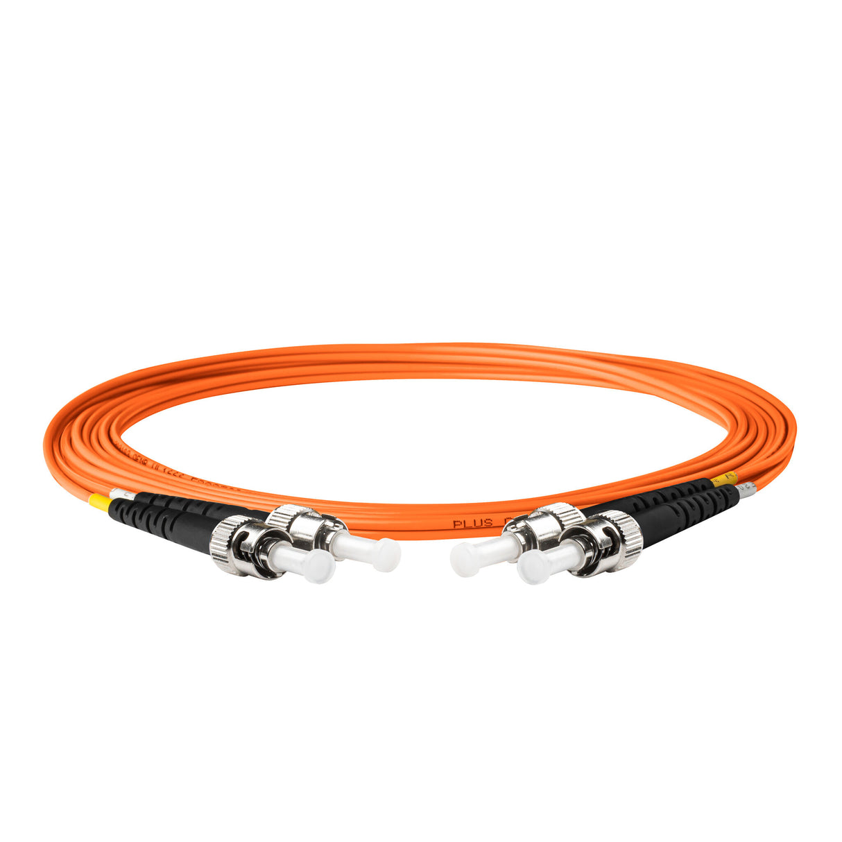 0.2dB ST/UPC to ST/UPC Multimode OM1 Duplex Fiber Patch Cable | Corning InfiniCor 300 Optical 62.5 µm Multimode Fiber | Orange LSZH Jacket