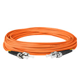 0.2dB ST/UPC to ST/UPC Multimode OM1 Duplex Fiber Patch Cable | Corning InfiniCor 300 Optical 62.5 µm Multimode Fiber | Orange LSZH Jacket