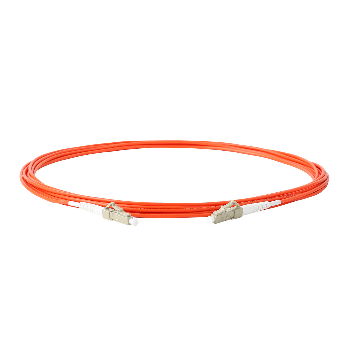 0.2dB LC/UPC to LC/UPC Multimode OM1 Simplex Fiber Patch Cable | Corning InfiniCor 300 Optical 62.5 µm Multimode Fiber | Orange LSZH Jacket