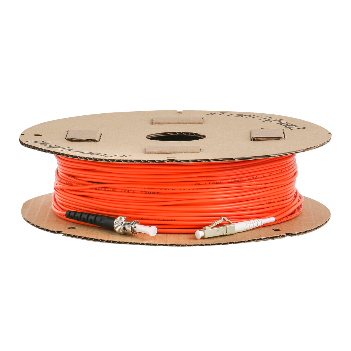 0.2dB LC/UPC to ST/UPC Multimode OM1 Simplex Fiber Patch Cable | Corning InfiniCor 300 Optical 62.5 µm Multimode Fiber | Orange OFNR Jacket