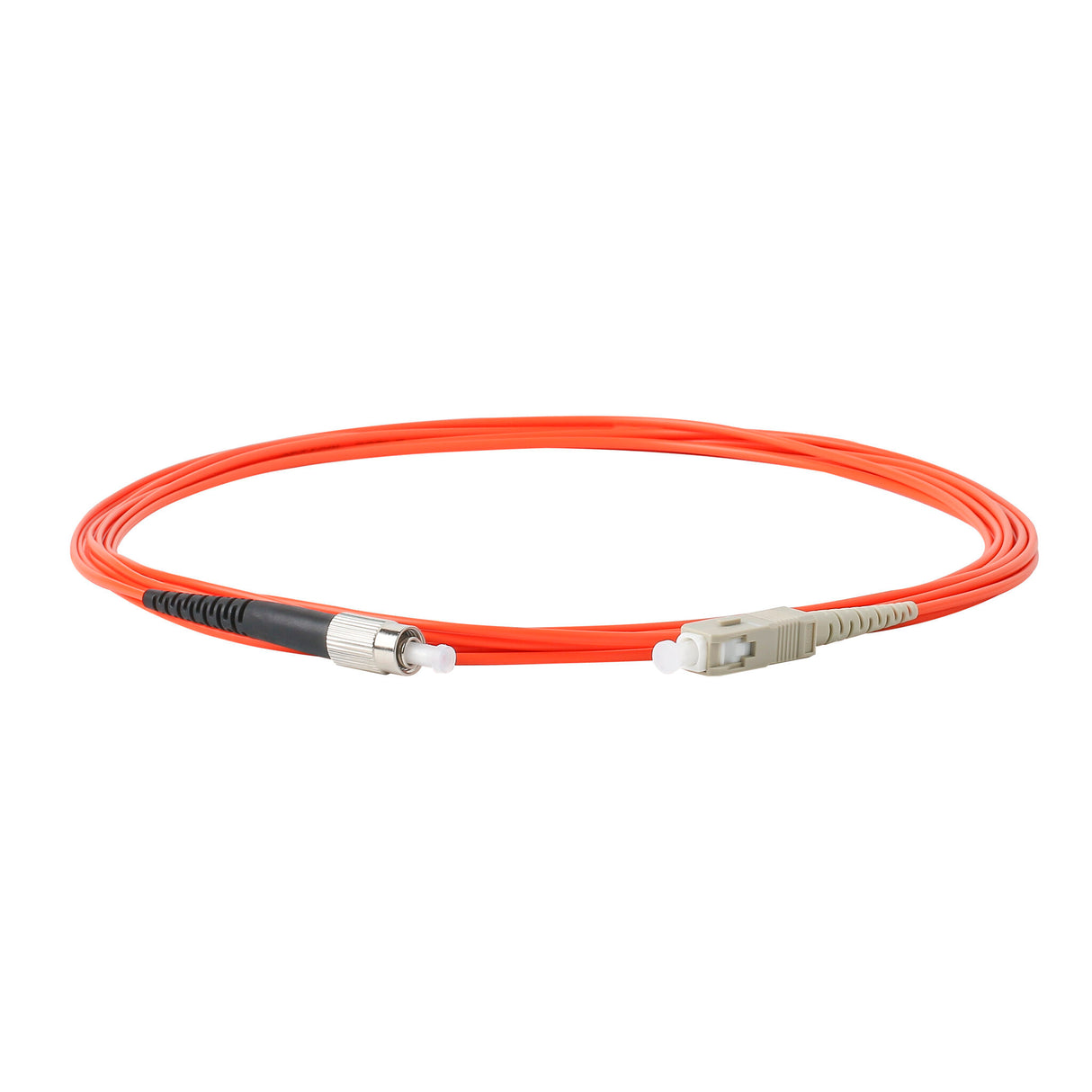 0.2dB SC/UPC to FC/UPC Multimode OM1 Simplex Fiber Patch Cable | Corning InfiniCor 300 Optical 62.5 µm Multimode Fiber | Orange OFNP Jacket