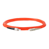 0.2dB SC/UPC to FC/UPC Multimode OM1 Simplex Fiber Patch Cable | Corning InfiniCor 300 Optical 62.5 µm Multimode Fiber | Orange OFNP Jacket