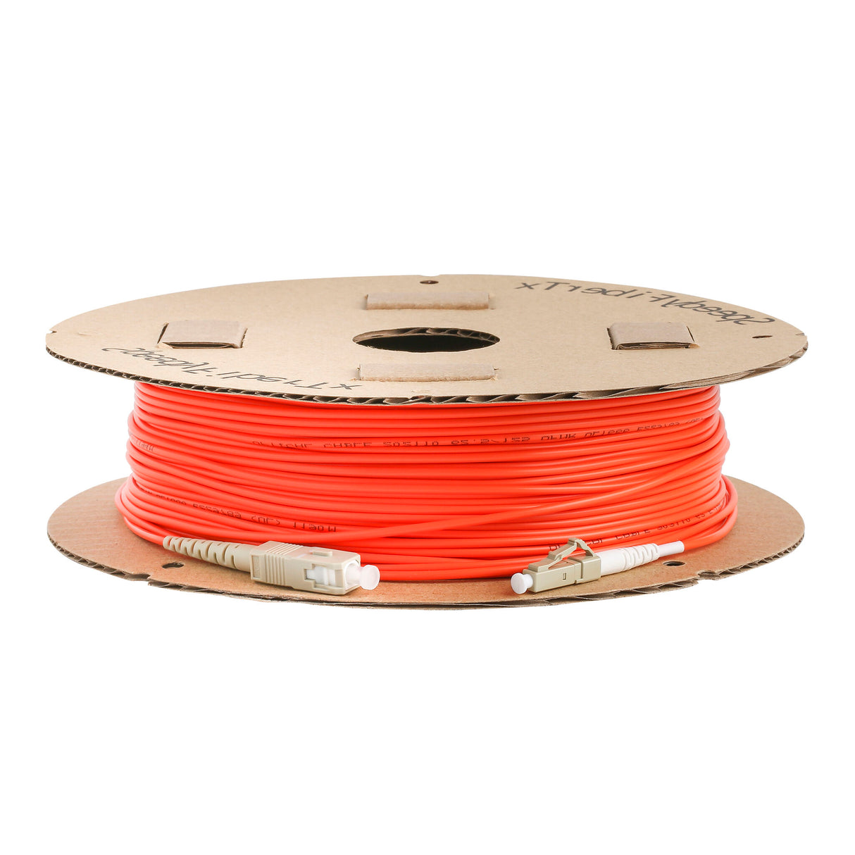 0.2dB SC/UPC to LC/UPC Multimode OM1 Simplex Fiber Patch Cable | Corning InfiniCor 300 Optical 62.5 µm Multimode Fiber | Orange OFNR Jacket