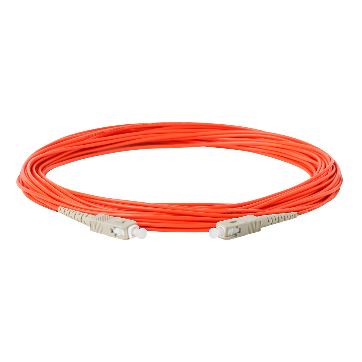 0.2dB SC/UPC to SC/UPC Multimode OM1 Simplex Fiber Patch Cable | Corning InfiniCor 300 Optical 62.5 µm Multimode Fiber | Orange LSZH Jacket
