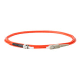 0.2dB SC/UPC to ST/UPC Multimode OM1 Simplex Fiber Patch Cable | Corning InfiniCor 300 Optical 62.5 µm Multimode Fiber | Orange LSZH Jacket