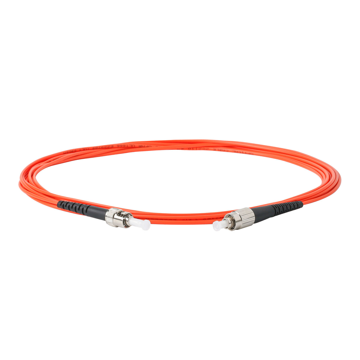 0.2dB ST/UPC to FC/UPC Multimode OM1 Simplex Fiber Patch Cable | Corning InfiniCor 300 Optical 62.5 µm Multimode Fiber | Orange OFNR Jacket