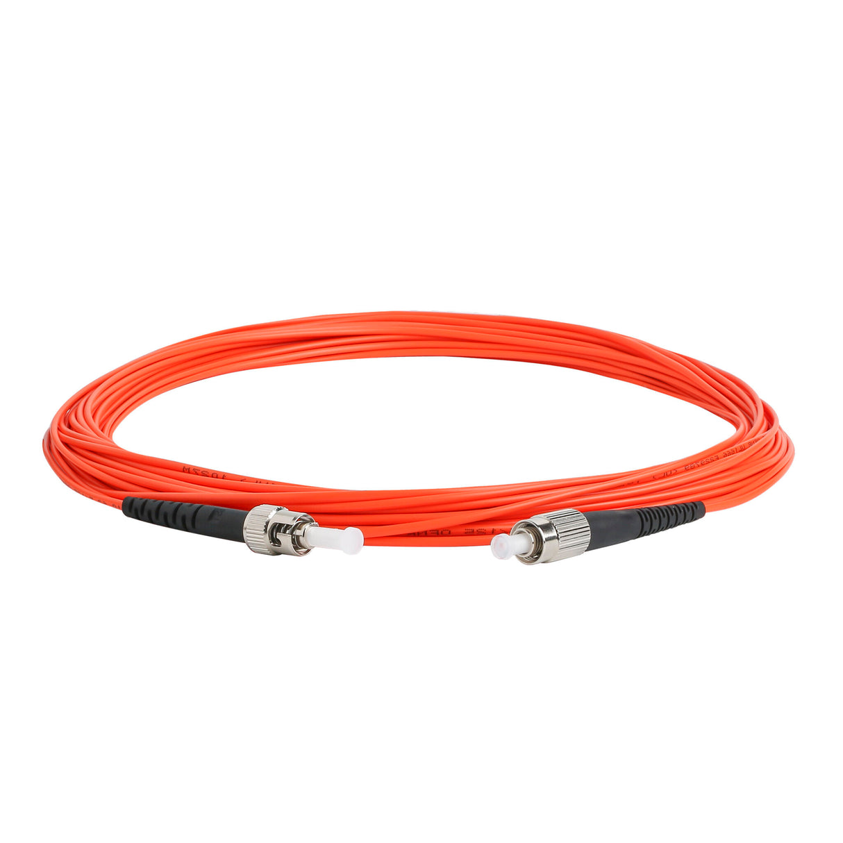 0.2dB ST/UPC to FC/UPC Multimode OM1 Simplex Fiber Patch Cable | Corning InfiniCor 300 Optical 62.5 µm Multimode Fiber | Orange OFNR Jacket