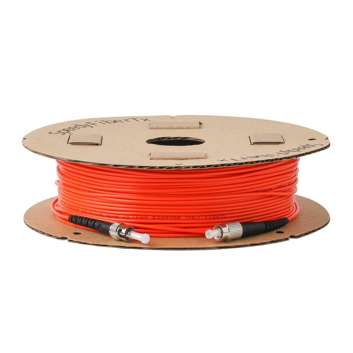 0.2dB ST/UPC to FC/UPC Multimode OM1 Simplex Fiber Patch Cable | Corning InfiniCor 300 Optical 62.5 µm Multimode Fiber | Orange OFNR Jacket