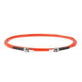 0.2dB ST/UPC to ST/UPC Multimode OM1 Simplex Fiber Patch Cable | Corning InfiniCor 300 Optical 62.5 µm Multimode Fiber | Orange OFNP Jacket