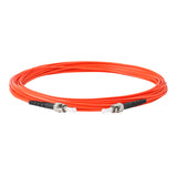 0.2dB ST/UPC to ST/UPC Multimode OM1 Simplex Fiber Patch Cable | Corning InfiniCor 300 Optical 62.5 µm Multimode Fiber | Orange OFNP Jacket