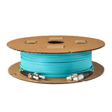 0.2dB ST/UPC to FC/UPC Multimode OM3 Duplex Fiber Patch Cable | Corning ClearCurve OM3 50 µm Laser-Optimized Fiber | Aqua OFNR Jacket, Metal Connectors