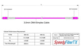 Low Loss 0.15dB SC/UPC to SC/UPC Multimode OM4 Simplex Fiber Patch Cable | Corning ClearCurve OM4 50 µm Laser-Optimized Fiber | Magenta OFNP Jacket, Magenta Connectors
