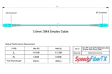 0.2dB SC/UPC to SC/UPC Multimode OM4 Simplex Fiber Patch Cable | Corning ClearCurve OM4 50 µm Laser-Optimized Fiber | Aqua LSZH Jacket, Aqua Connectors