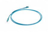 TAA Compliant Fiber Patch Cable | 0.2dB LC/UPC to LC/UPC Multimode OM4 Simplex | Corning ClearCurve OM4 50 µm Laser-Optimized Fiber | Aqua OFNR Jacket, Aqua Connectors