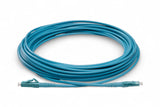 TAA Compliant Fiber Patch Cable | 0.2dB LC/UPC to LC/UPC Multimode OM4 Simplex | Corning ClearCurve OM4 50 µm Laser-Optimized Fiber | Aqua OFNR Jacket, Aqua Connectors