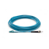 TAA Compliant Fiber Patch Cable | 0.2dB LC/UPC to ST/UPC Multimode OM4 Simplex | Corning ClearCurve OM4 50 µm Laser-Optimized Fiber | Aqua OFNP Jacket, Aqua Connectors