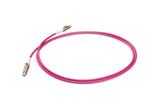 0.2dB LC/UPC to LC/UPC Multimode OM4 Simplex Fiber Patch Cable | Corning ClearCurve OM4 50 µm Laser-Optimized Fiber | Magenta OFNR Jacket, Beige Connectors