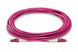 0.2dB LC/UPC to LC/UPC Multimode OM4 Simplex Fiber Patch Cable | Corning ClearCurve OM4 50 µm Laser-Optimized Fiber | Magenta LSZH Jacket, Magenta Connectors