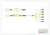 144-Fiber Elite Non-Pinned MTP/APC to Non-Pinned MTP/APC Trunk Cable | Corning SMF-28 Ultra Single-mode Optical Fiber | OS1/OS2 Compatible | Type B, Green MTP Connector, Yellow OFNP Cable Jacket