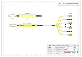 144-Fiber Elite Non-Pinned MTP/APC to Non-Pinned MTP/APC Trunk Cable | Corning SMF-28 Ultra Single-mode Optical Fiber | OS1/OS2 Compatible | Type B, Yellow MTP Connector, Yellow OFNP Cable Jacket