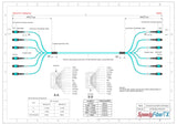 72-Fiber Elite Non-Pinned MTP/UPC to Non-Pinned MTP/UPC Trunk Cable | Corning ClearCurve OM4 Multimode Optical Fiber | Type B, Aqua MTP Connector, Aqua OFNP Cable Jacket