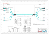 48-Fiber Elite Non-Pinned MTP/UPC to Non-Pinned MTP/UPC Trunk Cable | Corning ClearCurve OM4 Multimode Optical Fiber | Type B, Aqua MTP Connector, Aqua OFNP Cable Jacket