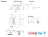 8 Fibers Elite MTP® Male Multimode Fiber Loopback Module