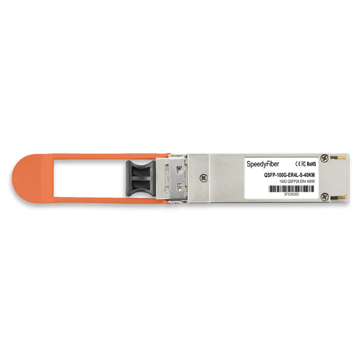 100GBASE-ER4 QSFP28 Optical Transceiver Module, 1310nm LAN-WDM 40km SMF, DOM Monitoring, LC-UPC Interface