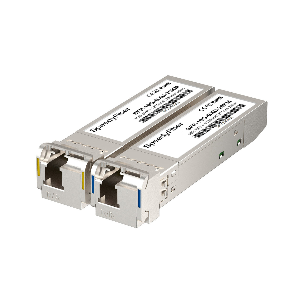 10GBASE-BX10 BiDi SFP+ SMF Transceiver 1270nm-TX/1330nm-RX & 1330nm-TX/1270nm-RX 10km DOM Simplex LC/UPC