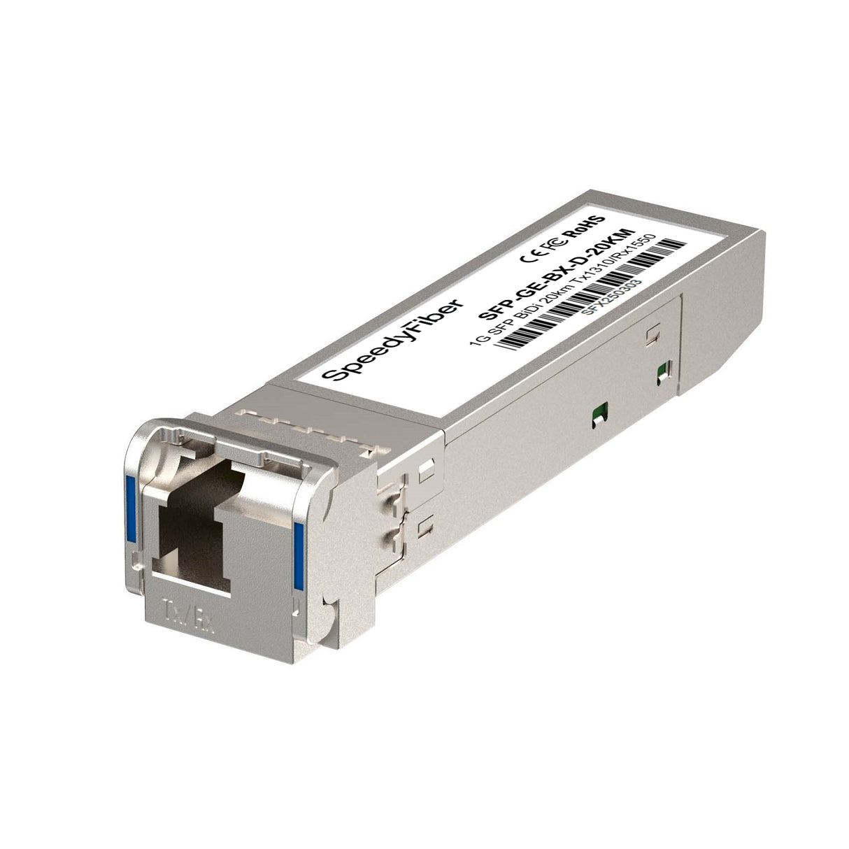 1000BASE-BX SFP BiDi Transceiver Module｜SMF Tx1550nm/Rx1310nm 20km LC DOM