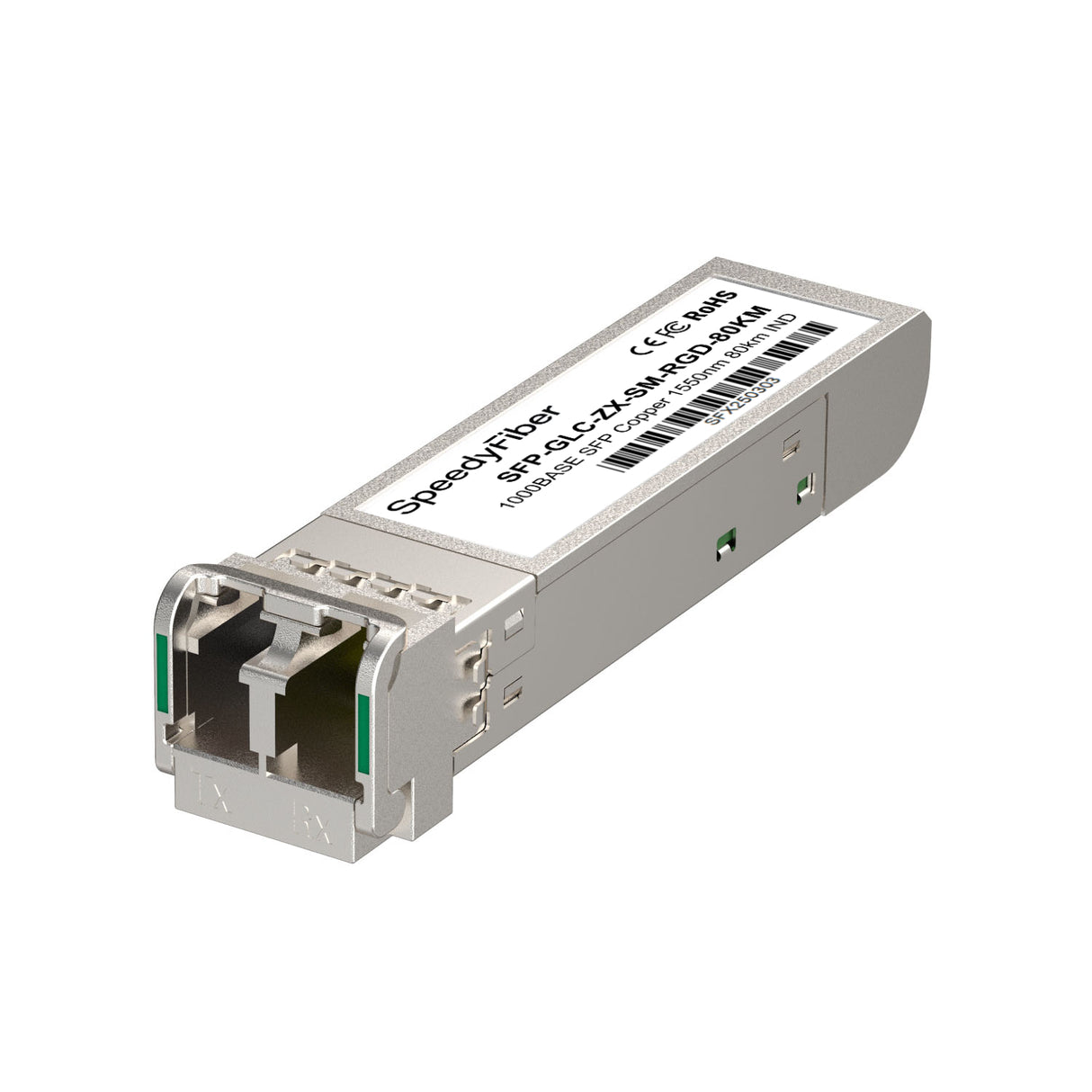 1000BASE-ZX SFP Single Mode Fiber Module | 1550nm 80km | Industrial Grade | DOM Monitoring | LC/UPC Interface
