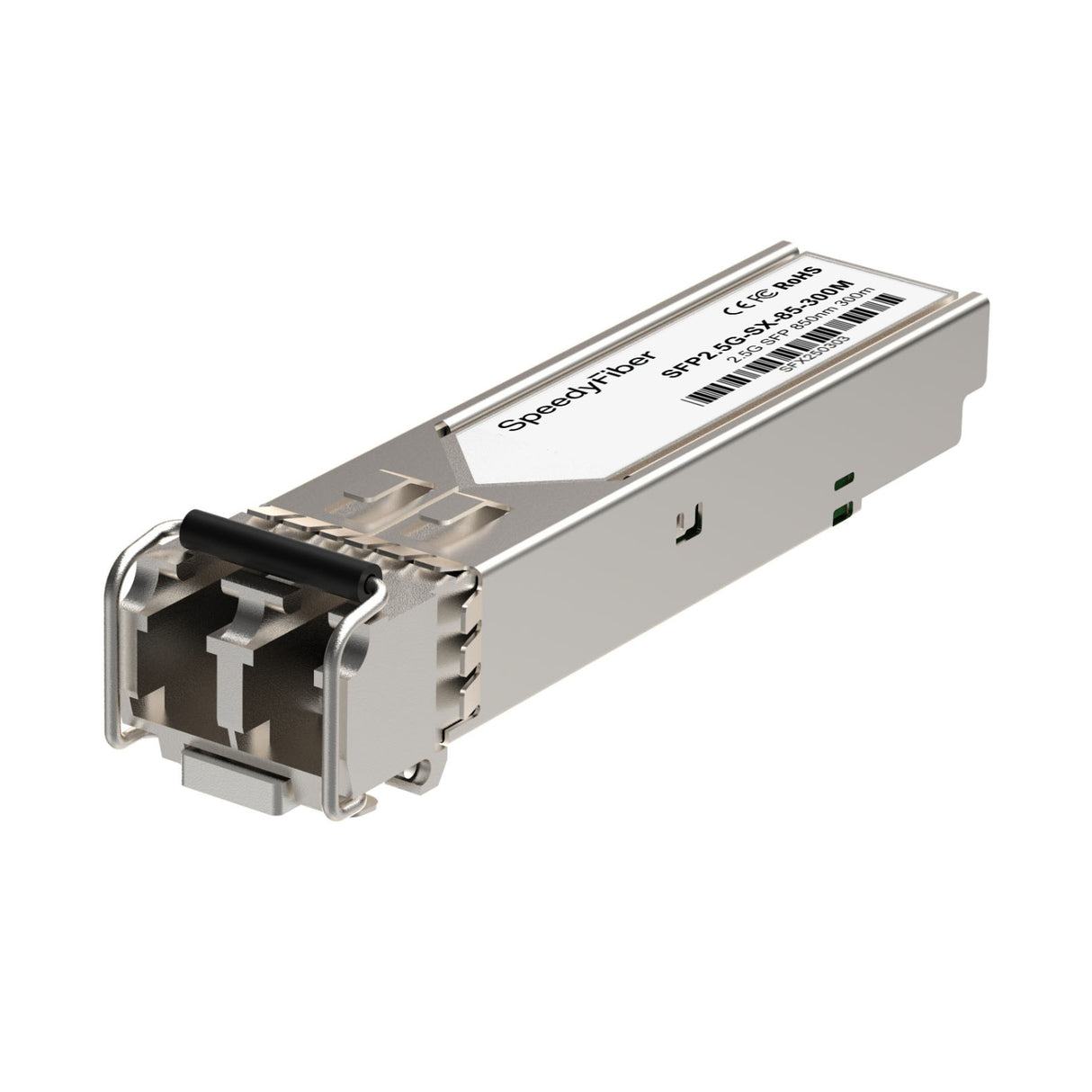 2.5GBASE-SX SFP Optical Transceiver, 850nm, 300m, Duplex LC, Multi-Mode Fiber (MMF), DOM