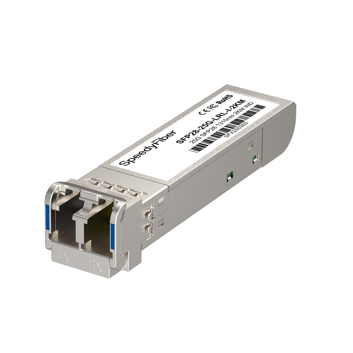 25GBASE-LR SFP28 1310nm 2km DOM Duplex LC/UPC SMF Optical Transceiver Module (Industrial)