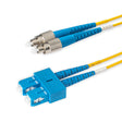SpeedyFiberTX  SC/UPC to FC/UPC Single-Mode Duplex  Fiber Patch Cable | Corning SMF-28 Ultra Fiber | OS1/OS2 Compatible