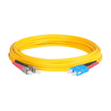 0.2dB SC/UPC to FC/UPC Single-mode Duplex Fiber Patch Cable | Corning SMF-28 Ultra Fiber | Red and Black Boots | OS1/OS2 Compatible | OFNR Jacket
