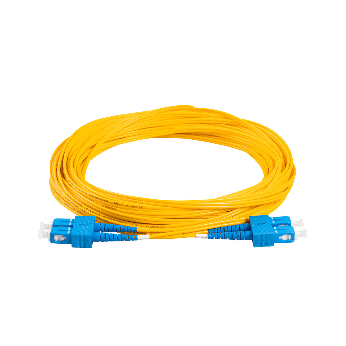 Low Loss 0.15dB SC/UPC to SC/UPC Single-mode Duplex Fiber Patch Cable | Corning SMF-28 Ultra Fiber | OS1/OS2 Compatible | OFNR Jacket