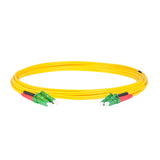 0.2dB LC/APC to LC/APC Single-mode Duplex Fiber Patch Cable | Corning SMF-28 Ultra Fiber | Red and Black Boots | OS1/OS2 Compatible | OFNR Jacket