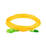 TAA Compliant Fiber Patch Cable | 0.2dB LC/APC to SC/APC Single-mode Duplex | Corning SMF-28 Ultra Fiber | OS1/OS2 Compatible | OFNR Jacket